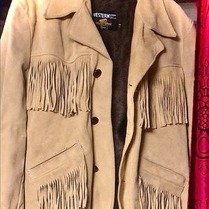 Western Outerwear Suede Leather Unisex Jacket size 44.
